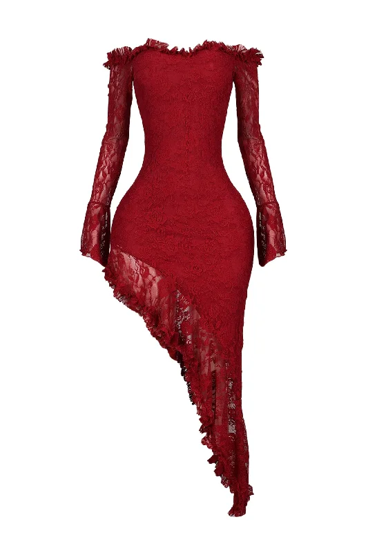 Serenity Lace Off Shoulder Maxi Dress Lace Dress Chic