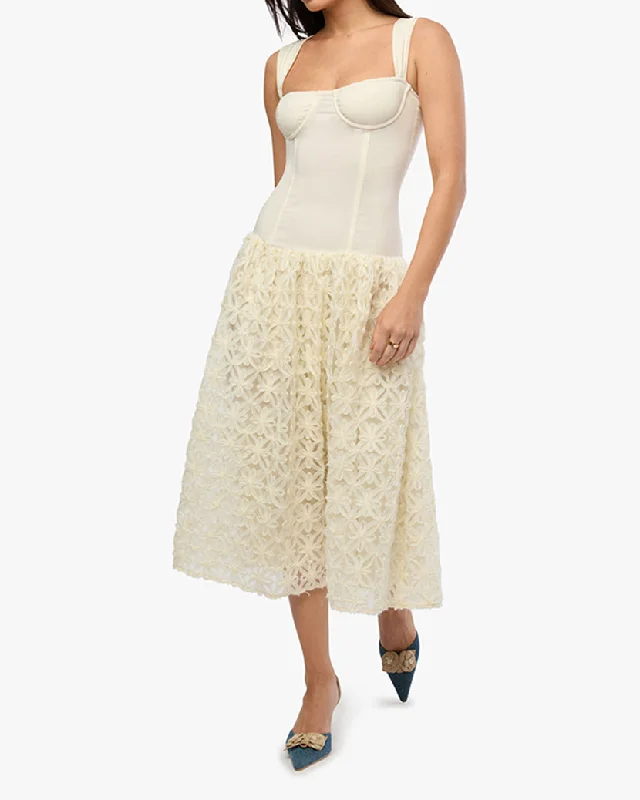 Corset Lace Skirt Midi Dress Casual Lace Dress