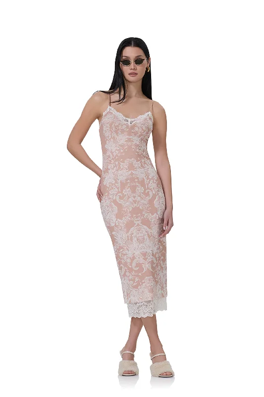 Nissa Dress - Almond Lace Lace Dress Bohemian