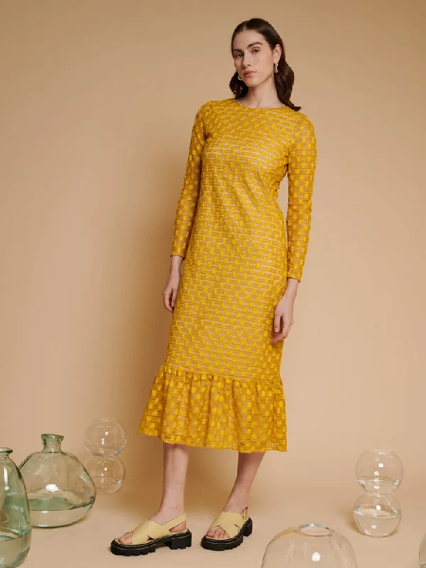 Mina Lace Midi Dress Lace Dress Glow