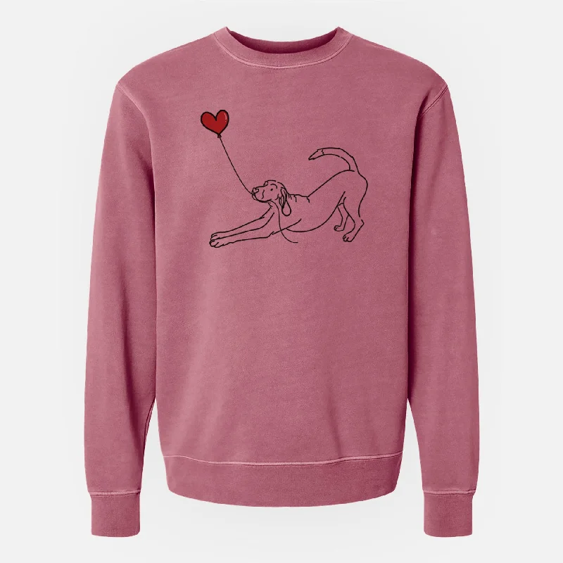 Coonhound Heart String - Unisex Pigment Dyed Crew Sweatshirt Warm Sweatshirt Designs Coonhound Heart String - Unisex Pigment Dyed Crew Sweatshirt Warm Sweatshirt Designs
