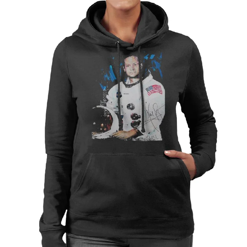 Sidney Maurer Original Portrait Of Neil Armstrong Space Suit Women's Hooded Sweatshirt Casual Hoodie Sweatshirt Look Sidney Maurer Original Portrait Of Neil Armstrong Space Suit Women's Hooded Sweatshirt Casual Hoodie Sweatshirt Look