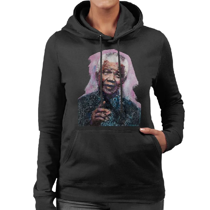 Sidney Maurer Original Portrait Of Nelson Mandela Women's Hooded Sweatshirt Modern Hoodie Sweatshirt Sidney Maurer Original Portrait Of Nelson Mandela Women's Hooded Sweatshirt Modern Hoodie Sweatshirt