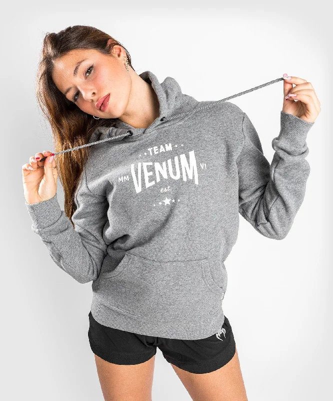 Venum Team 2.0 Hoodie - Light Heather Grey Cozy Sweatshirt Design