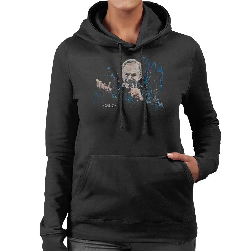 Sidney Maurer Original Portrait Of Neil Diamond Singing Women's Hooded Sweatshirt Hooded Sweatshirt for Women Sidney Maurer Original Portrait Of Neil Diamond Singing Women's Hooded Sweatshirt Hooded Sweatshirt for Women