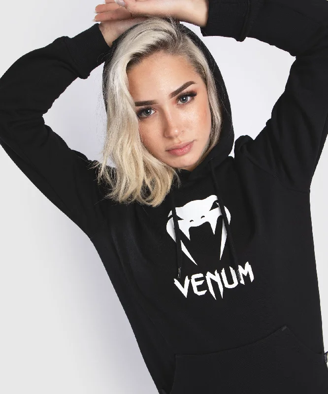 Venum Classic Hoodie - For Women - Black Basic Hoodie Sweatshirt Look