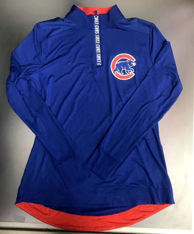 Chicago Cubs Woman's MLB Fanatics Lightweight 1/4 Zip Pullover Women’s Oversized Hoodie