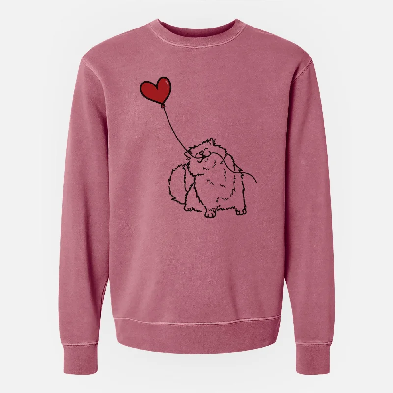 Persian Cat Heart String - Unisex Pigment Dyed Crew Sweatshirt Comfy Sweatshirts for Fall Persian Cat Heart String - Unisex Pigment Dyed Crew Sweatshirt Comfy Sweatshirts for Fall