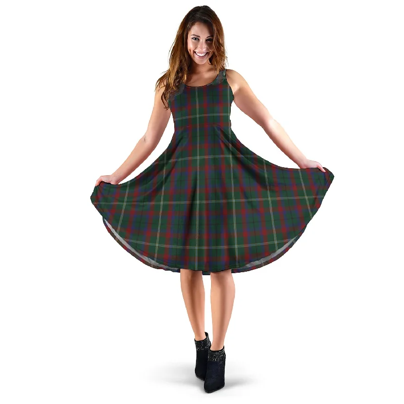 Mayo County Ireland Tartan Sleeveless Midi Womens Dress