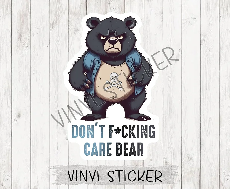 Don't Care Bear Sticker