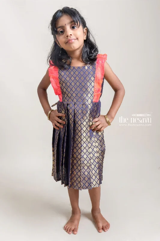 Semi Kanchipuram Silk Baby Frock - A Great Gift for a Newborn
