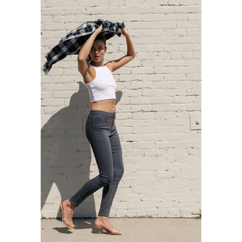 Soft Stretchy High Rise The Everyday Skinny Jeans - Dark Grey