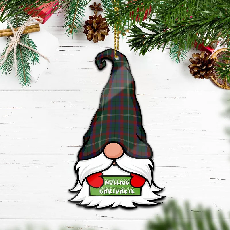 Mayo County Ireland Gnome Christmas Ornament with His Tartan Christmas Hat