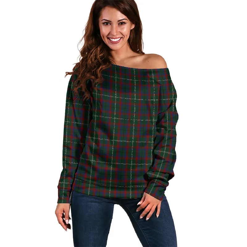 Mayo County Ireland Tartan Off Shoulder Women Sweater