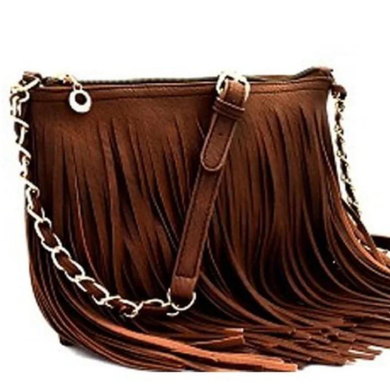 Shaking Fringes Purse (Brown)