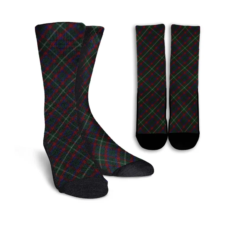Mayo County Ireland Tartan Crew Socks Cross Style
