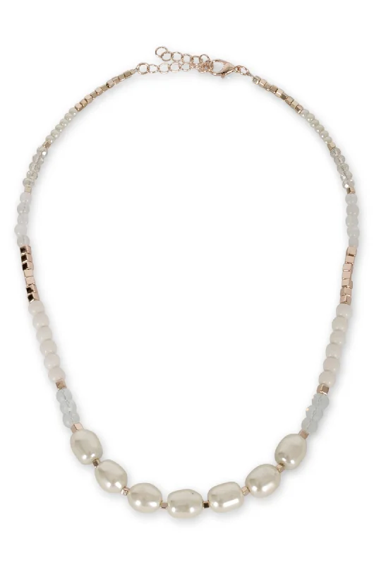 Necklace | WHITE/GOLD | 0611A1