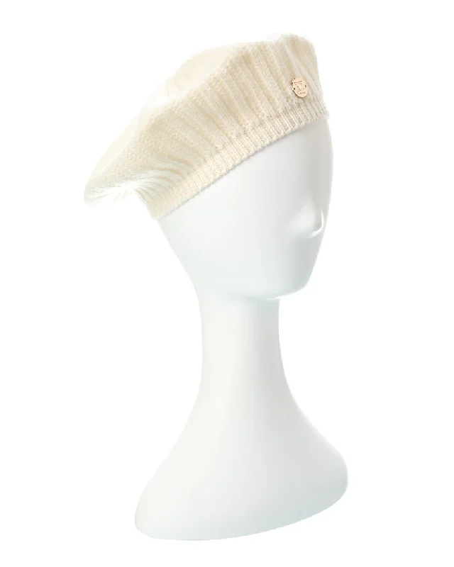 Bruno Magli Full Cardigan Rib Stitch Cashmere Beret Wool sweaters