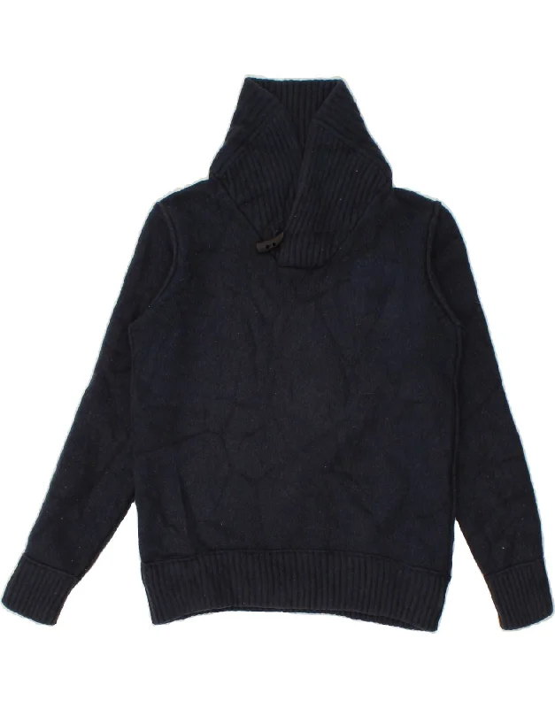 FAT FACE Womens Shawl Neck Jumper Sweater UK 14 Medium Navy Blue Gucci sweaters