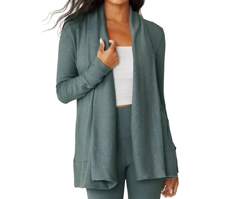 Soften Up Cardigan In Storm Eco-friendly sweaters