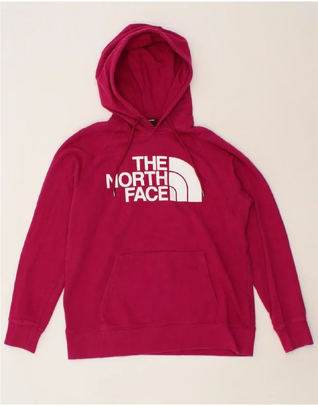 THE NORTH FACE Womens Graphic Hoodie Jumper UK 14 Medium Pink Cotton Cardigan sweaters