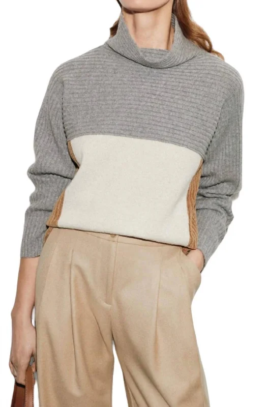 Tricolor Sweater In Honey/nougat/grey Canada Goose sweaters
