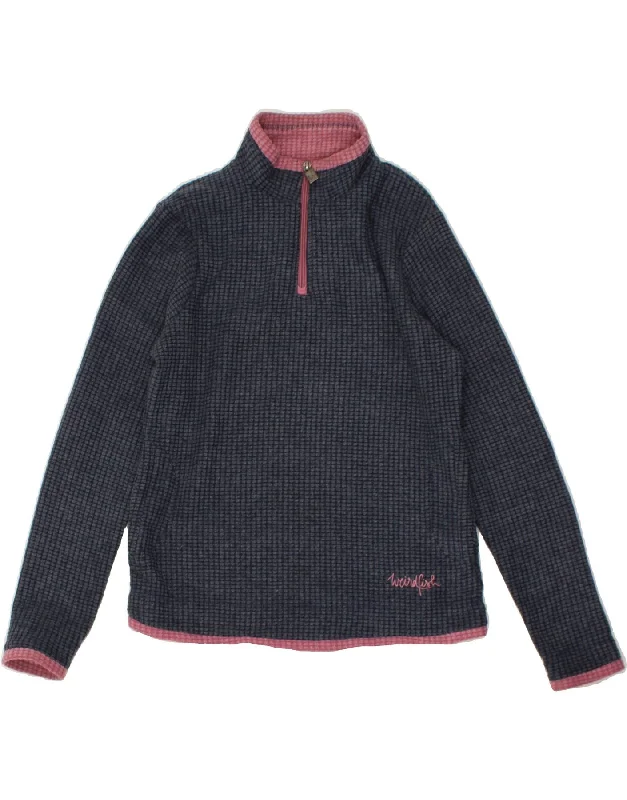 WEIRD FISH Womens Zip Neck Fleece Jumper UK 10 Small Navy Blue Polyester Cashmere sweaters WEIRD FISH Womens Zip Neck Fleece Jumper UK 10 Small Navy Blue Polyester Cashmere sweaters