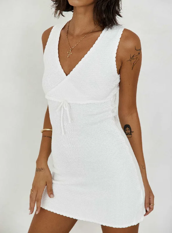 Bernier Mini Dress White Denim mini dresses