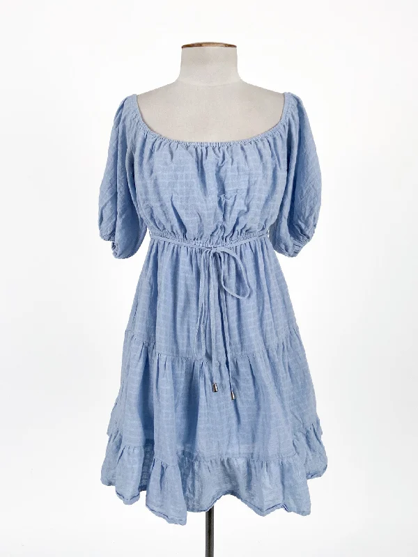 Style State | Blue Casual Dress | Size 10 Ruffled mini dresses