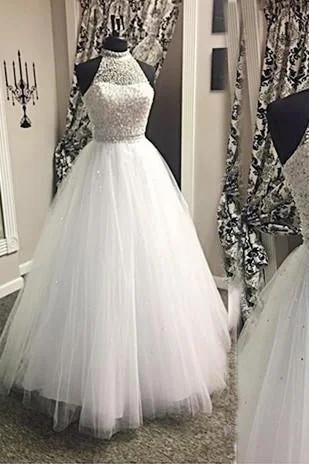 Halter Beading Wedding Dresses Floor-Length Long Wedding Dresses Wedding Dresses Satin Lace Gown Halter Beading Wedding Dresses Floor-Length Long Wedding Dresses Wedding Dresses Satin Lace Gown