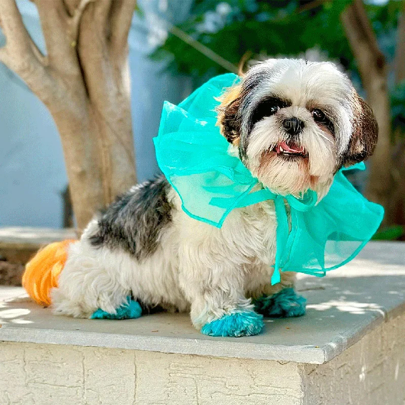 Teal Organza Neck Tutu Silk unclassified skirts