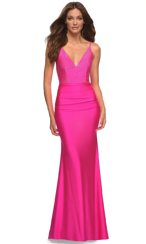La Femme 30601 - V-Neck Trumpet Evening Dress Office party dresses