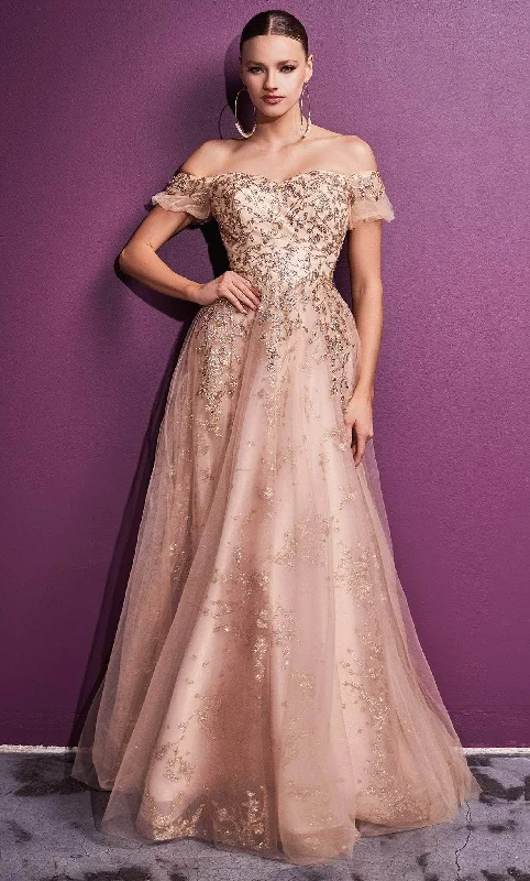 Ladivine C73 - Off Shoulder Glittered Classy Gown Glamorous party dresses