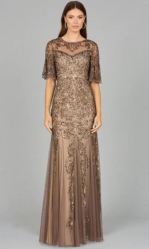 Lara Dresses 29092 - Short Sleeve Trumpet Evening Dress Best party dresses for curvy figures