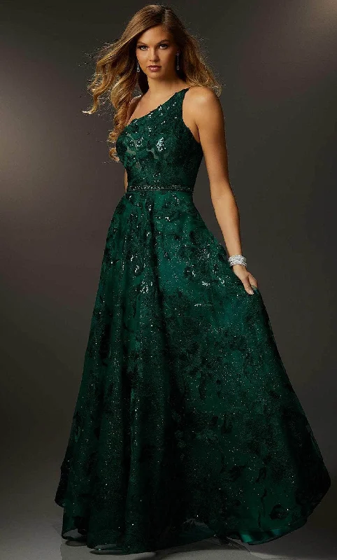 Mori Lee 48060 - Asymmetrical Beaded Prom Gown Ruffled party dresses