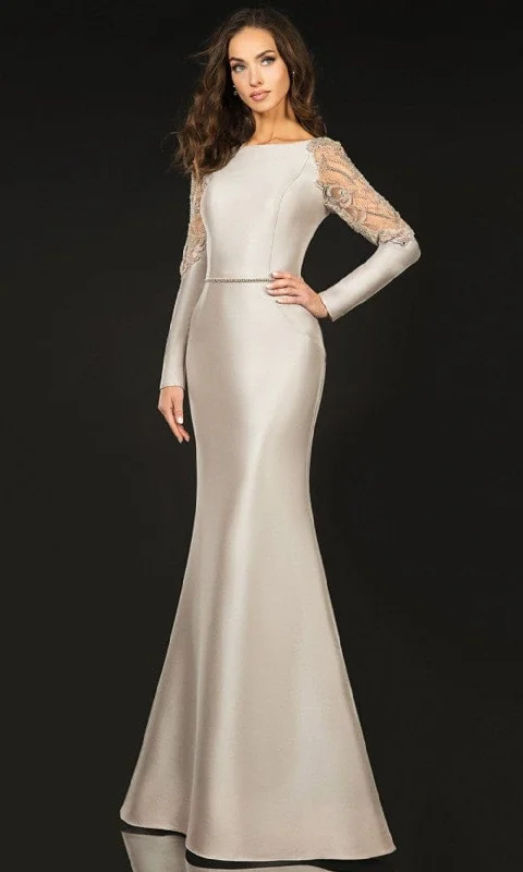 Terani Couture - 2011M2457 Bateau Sheer Embellished Gown ASOS party dresses