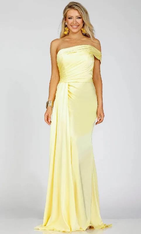 Terani Couture 231P0541 - One Shoulder Satin Prom Gown Classic party dresses