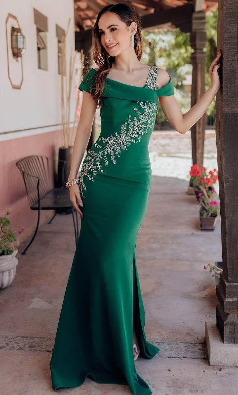 Terani Couture 232M1549 - Off Shoulder Beaded Formal Gown Tulle party dresses