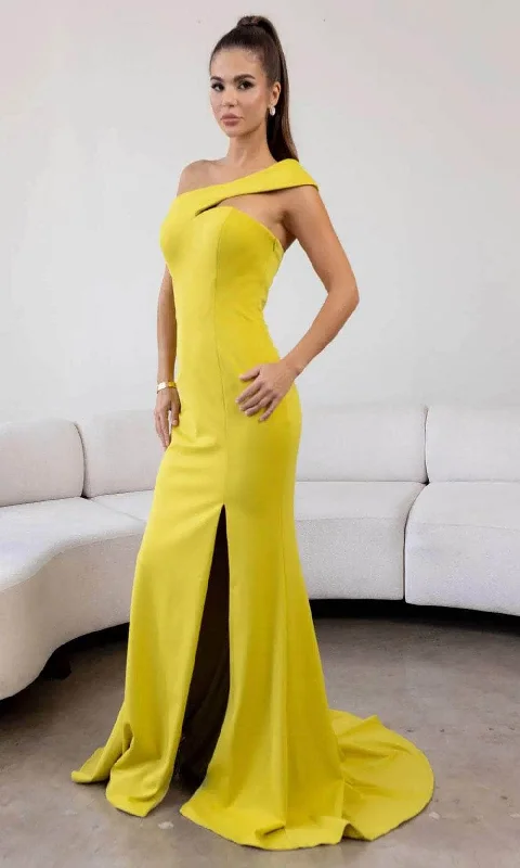 Terani Couture 241E2416 - One Shoulder Cut In Evening Dress Satin party dresses