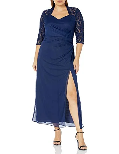 Alex Evenings Women's Plus-Size Long Dress with Beaded Illusion Neckline Special Occasion Festival maxi dresses Alex Evenings Women's Plus-Size Long Dress with Beaded Illusion Neckline Special Occasion Festival maxi dresses