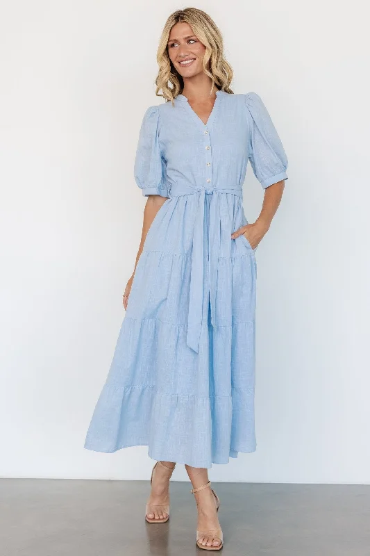 Camille Maxi Dress | Light Blue Vacation maxi dresses