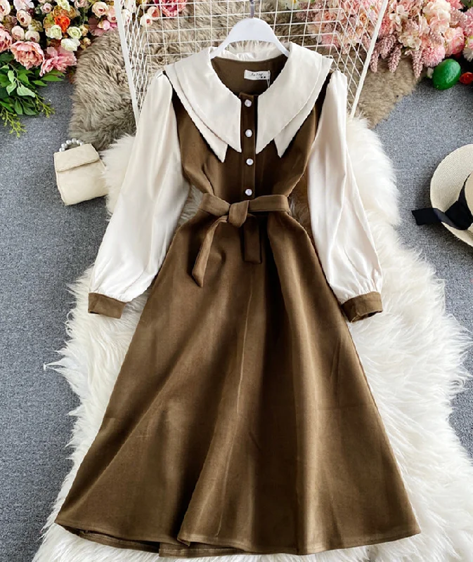 Cute long sleeve dress fashion girl dress  980 Best maxi dresses for casual wear
