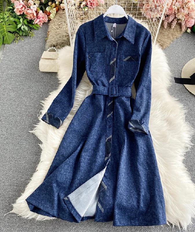 Dress A line long sleeve dress  981 Best maxi dresses for hourglass body shape