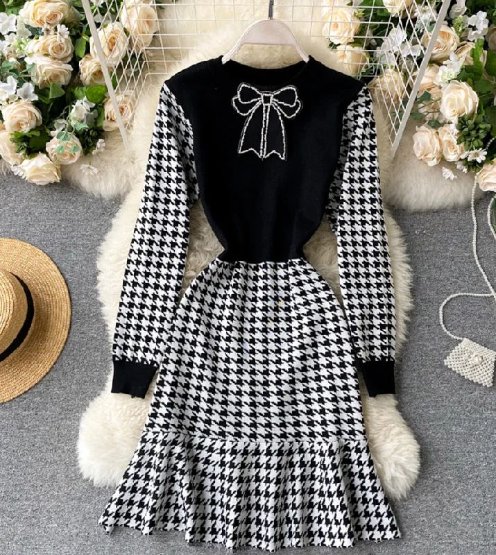 Fashionable stitching long sleeve dress  973 Sleeveless maxi dresses