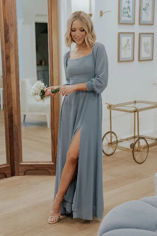 Giselle Maxi Dress | Dusty Blue Smocked maxi dresses