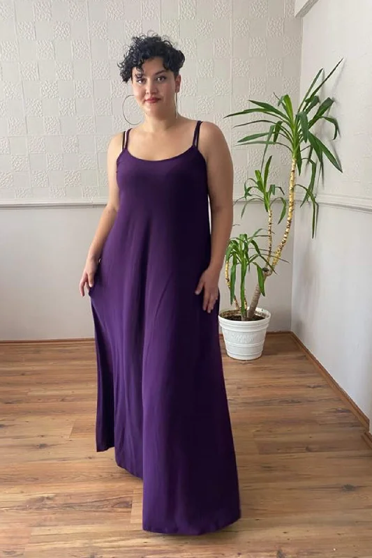 Large Size Sport Pocket Strappy Long Dress DD799 Trendy maxi dresses under $50