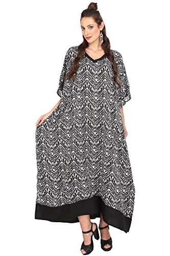 Miss Lavish London Kaftan Dress - Caftans for Women - Women's Caftans Long Maxi Style Dresses One Size [151] Goth maxi dresses