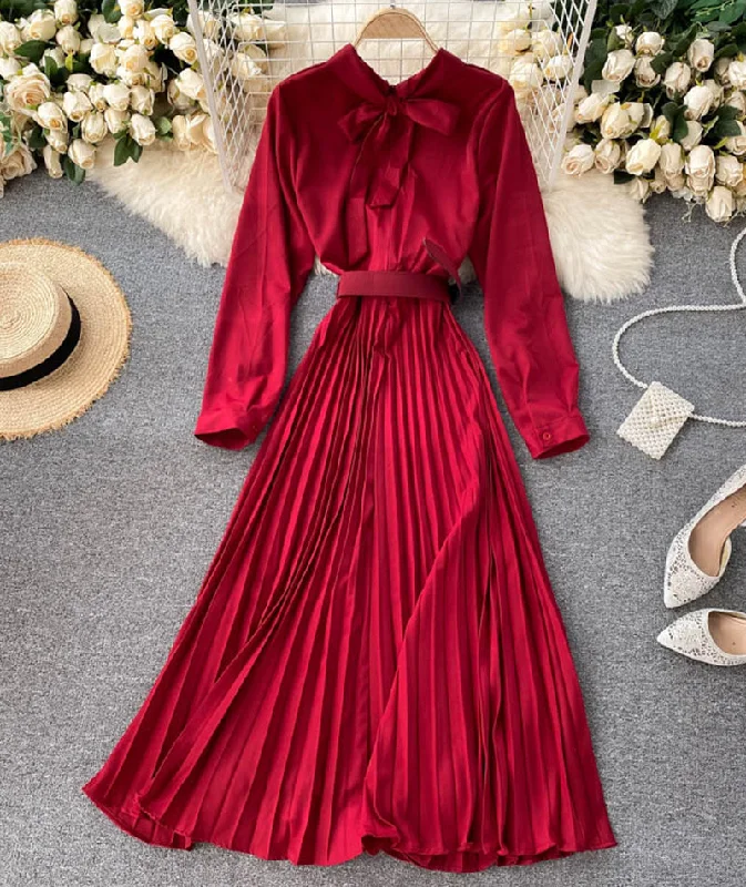 Simple A line long sleeve dress  979 Best maxi dresses for elegant looks
