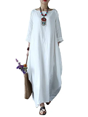 VONDA Women's Summer Maxi Dress Short Sleeve Retro Casual Dresses Loose V Neck Gowns Flowy maxi dresses VONDA Women's Summer Maxi Dress Short Sleeve Retro Casual Dresses Loose V Neck Gowns Flowy maxi dresses
