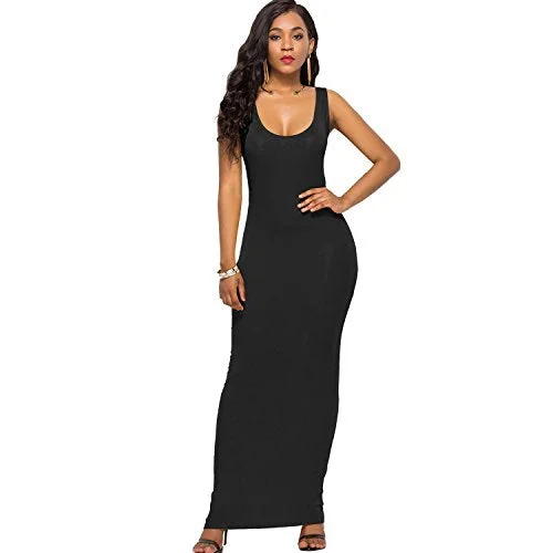 Women's Sleeveless Maxi Long Vest Dress Full Length Bodycon Tank Dress Summer party maxi dresses Women's Sleeveless Maxi Long Vest Dress Full Length Bodycon Tank Dress Summer party maxi dresses
